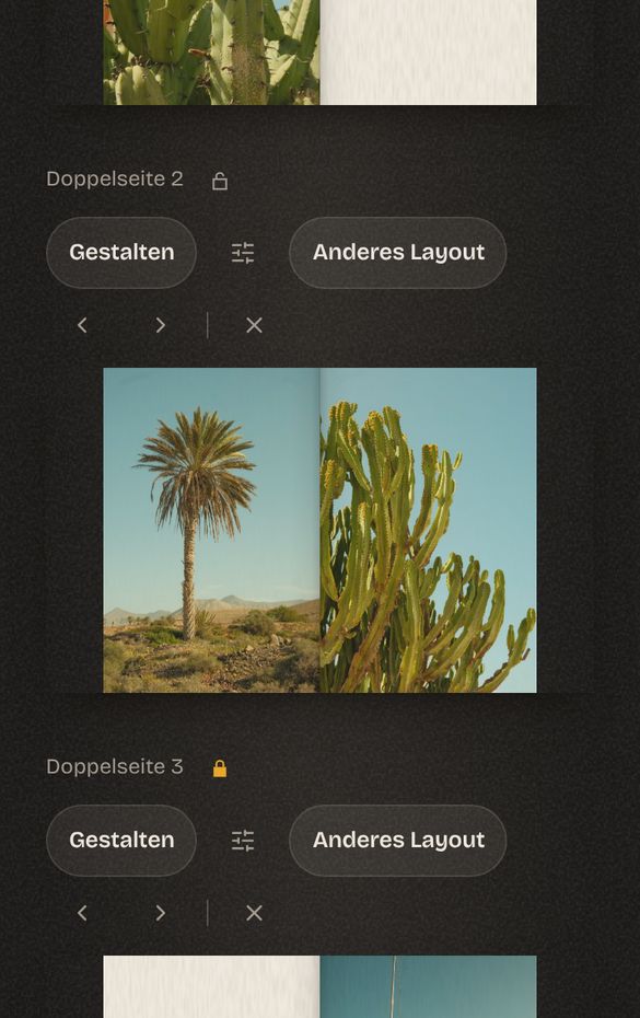 Bildschirmfoto: Layouts